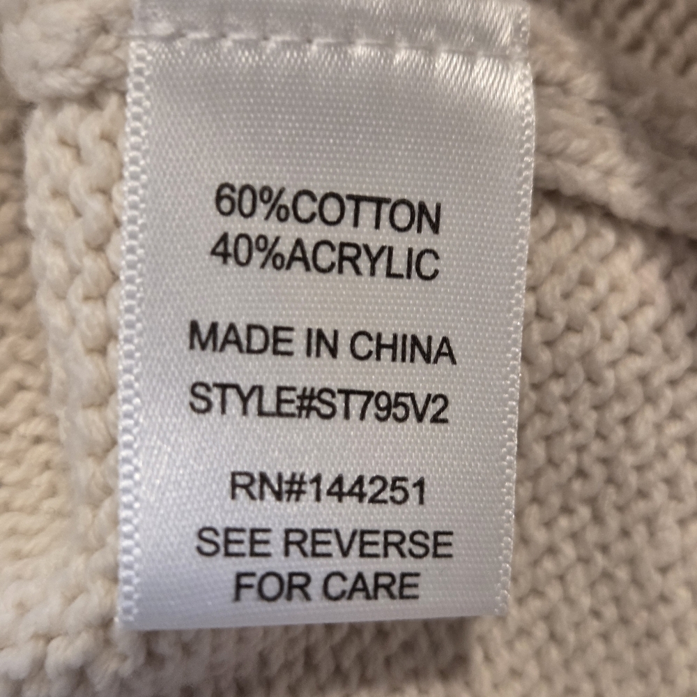 Sincerely Jules BOW Sweater Women's Long Sleeve Cream M - Picture 6 of 6